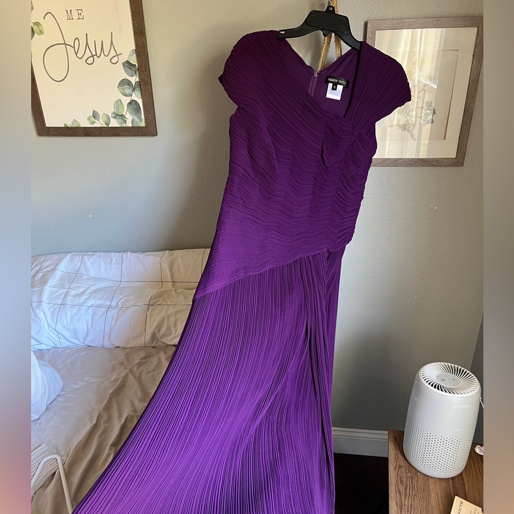 Tadashi Shoji purple evening gown size 10